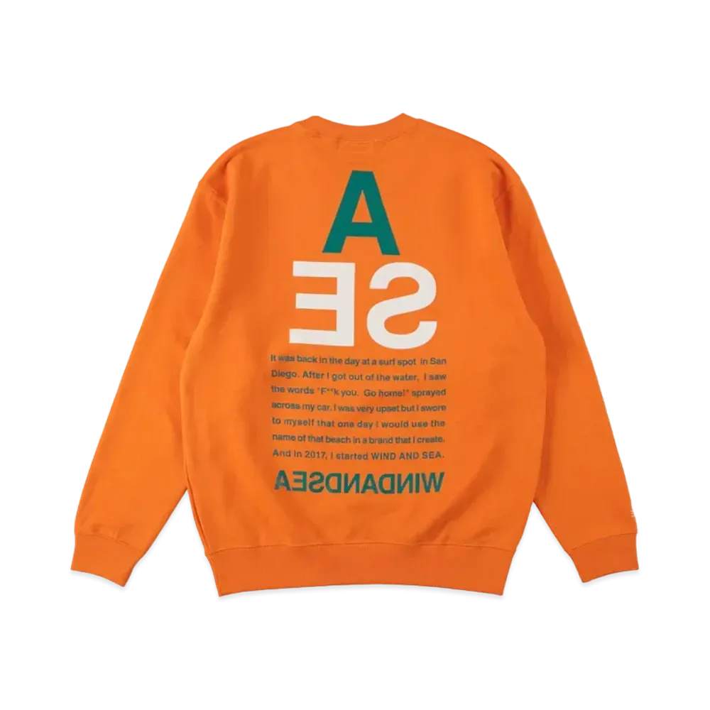 WIND AND SEA A32(TRIANGLE) LIGHT CREW NECK "Orange"