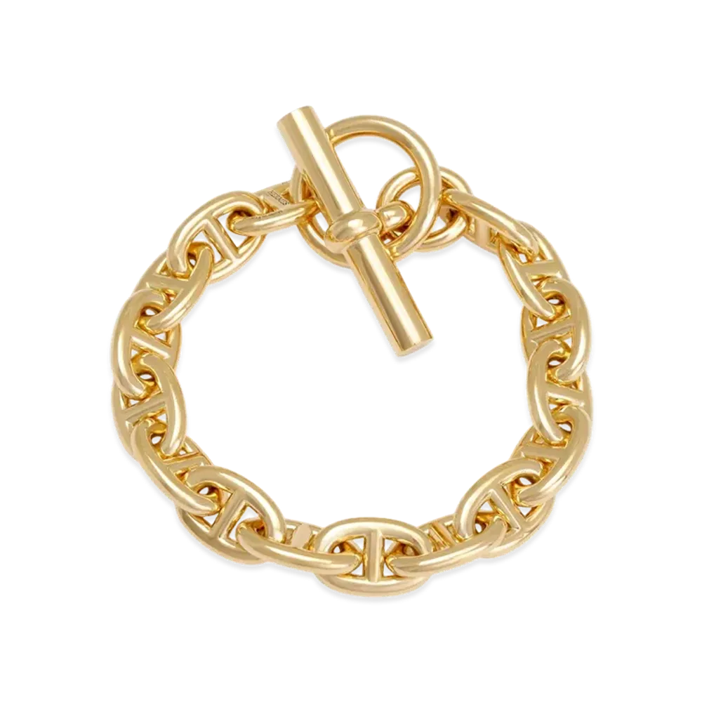 Hermes Chaine D'ancre PM K18 Bracelet "Yellow Gold"