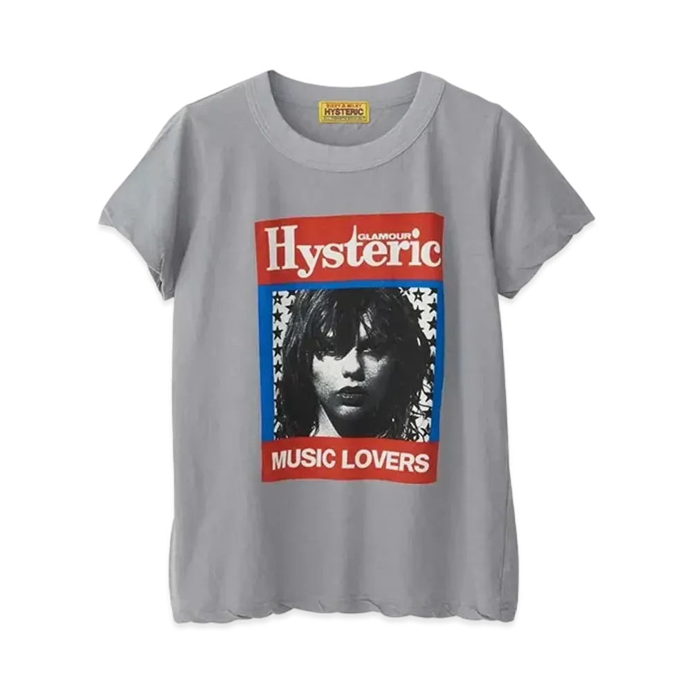 HYSTERIC GLAMOUR HG Music Magazine T-Shirt "Gray"