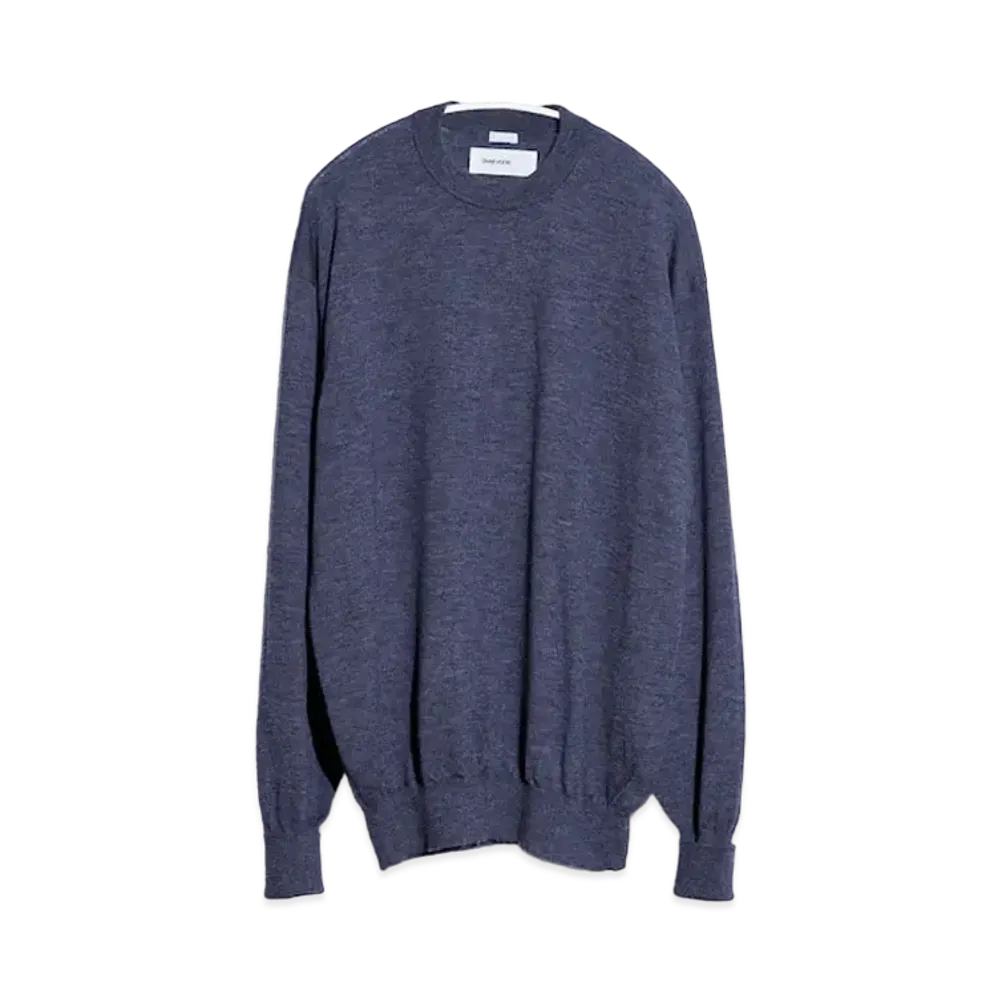 everyone A.PRESSE for everyone Cashmere High Gauge Crew Neck Sweater "Charcoal"