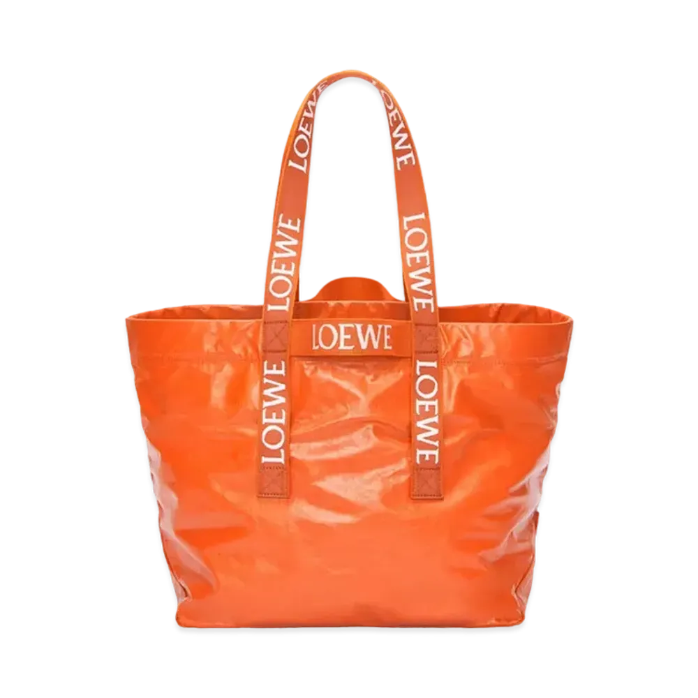 LOEWE Fold Shopper In Paper Calfskin "Orange"