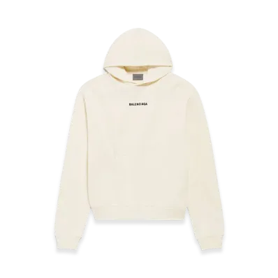 BALENCIAGA Women's Back Hoodie Medium Fit "Beige"