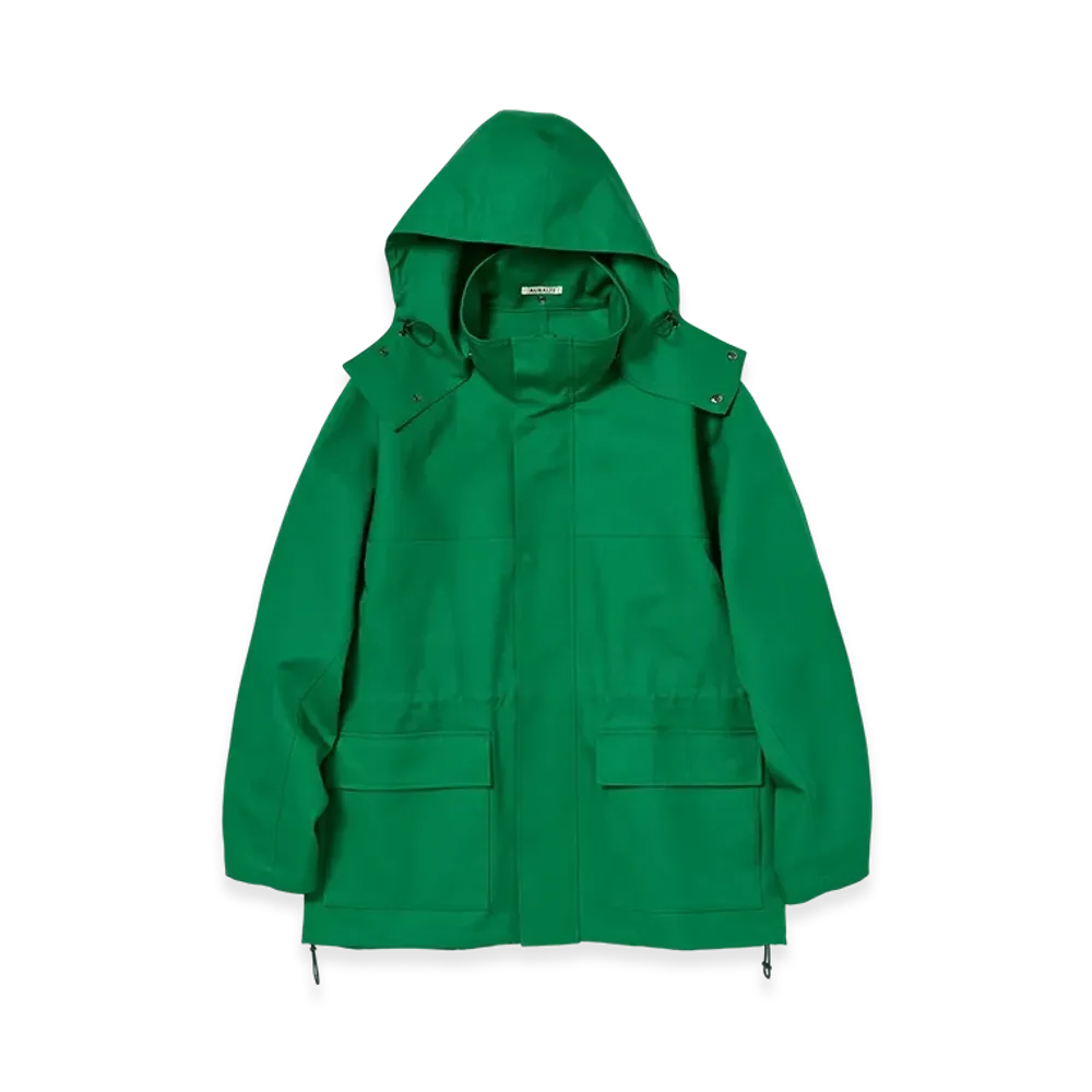 AURALEE High-Density Bonded Cotton Gabardine Blouson "Green"