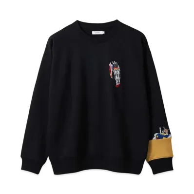 graniph x STRICT-G/Mobile Suit Gundam Amuro Escape Fleece Sweat "Black"