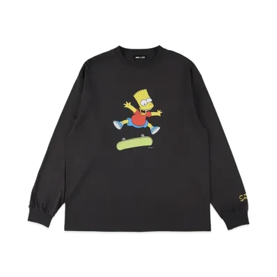 WIND AND SEA THE SIMPSONS / WDS Bart Kickflip L/S Tee "Charcoal"