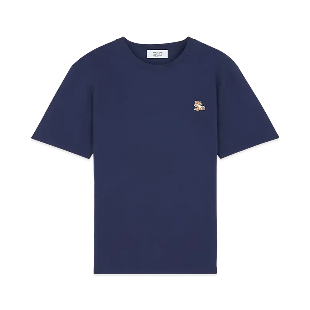 Maison Kitsune Chillax Fox Patch Regular T-Shirt "Eclipse Blue"
