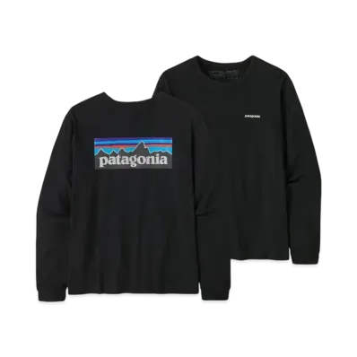 Patagonia Women's Longsleep P-6 Logo Responsibility "Black"