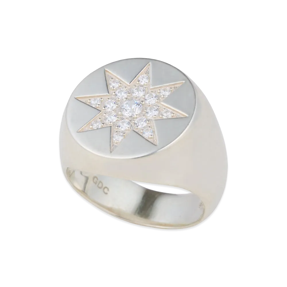 GDC Octagram Signet Ring "Silver"