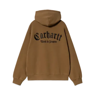 Carhartt Hooded Onyx Script Sweat "Hamilton Brown/Black"
