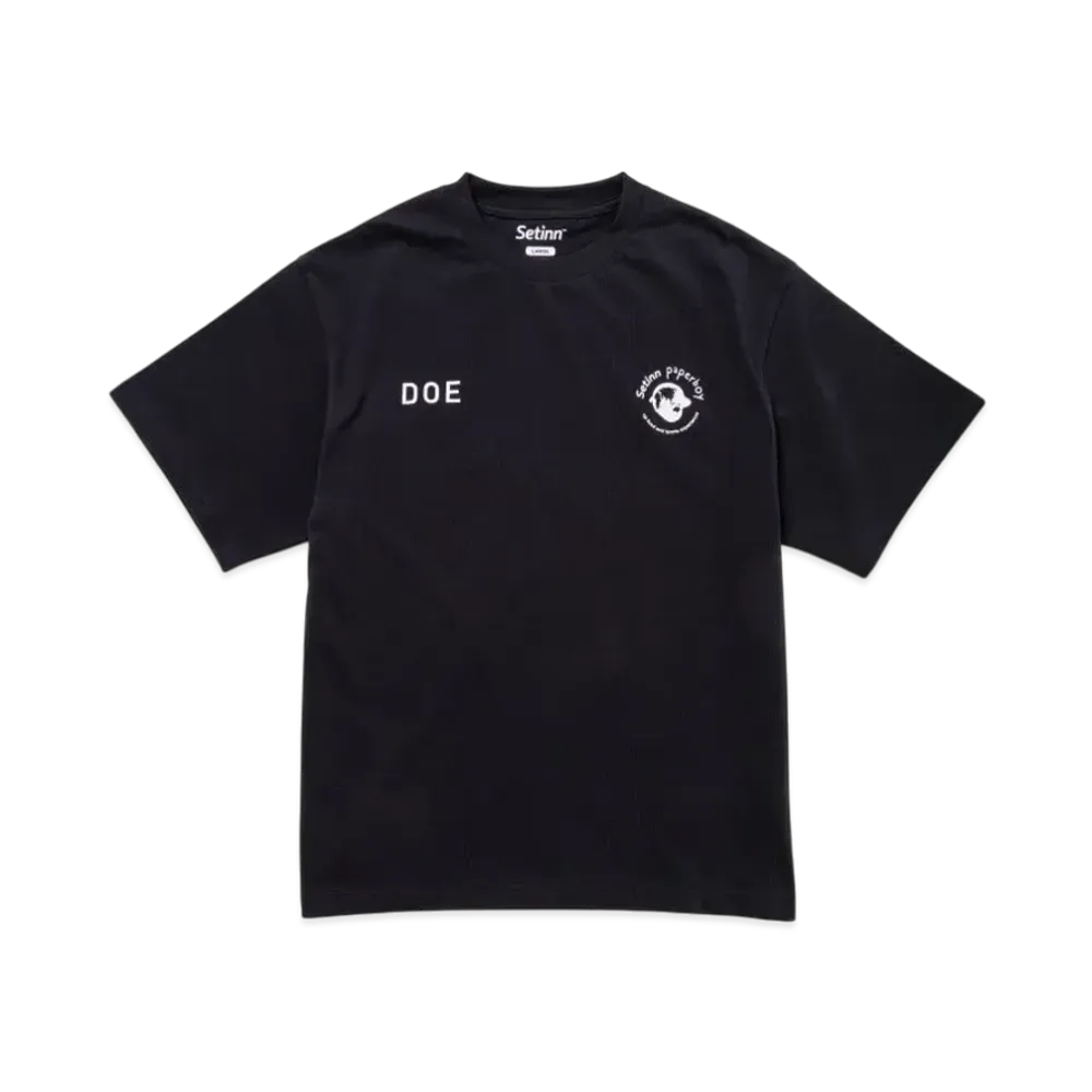 Setinn x paperboy Doe Tee "Black"