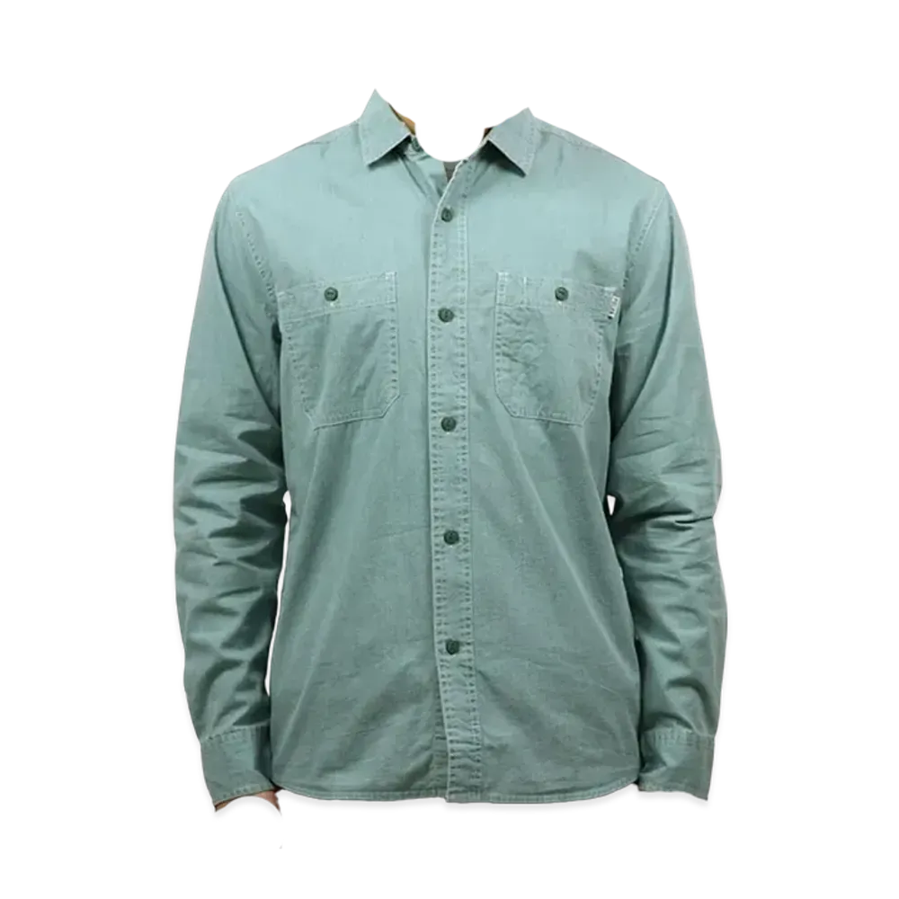 POLeR Washed Up LS Woven "Green"