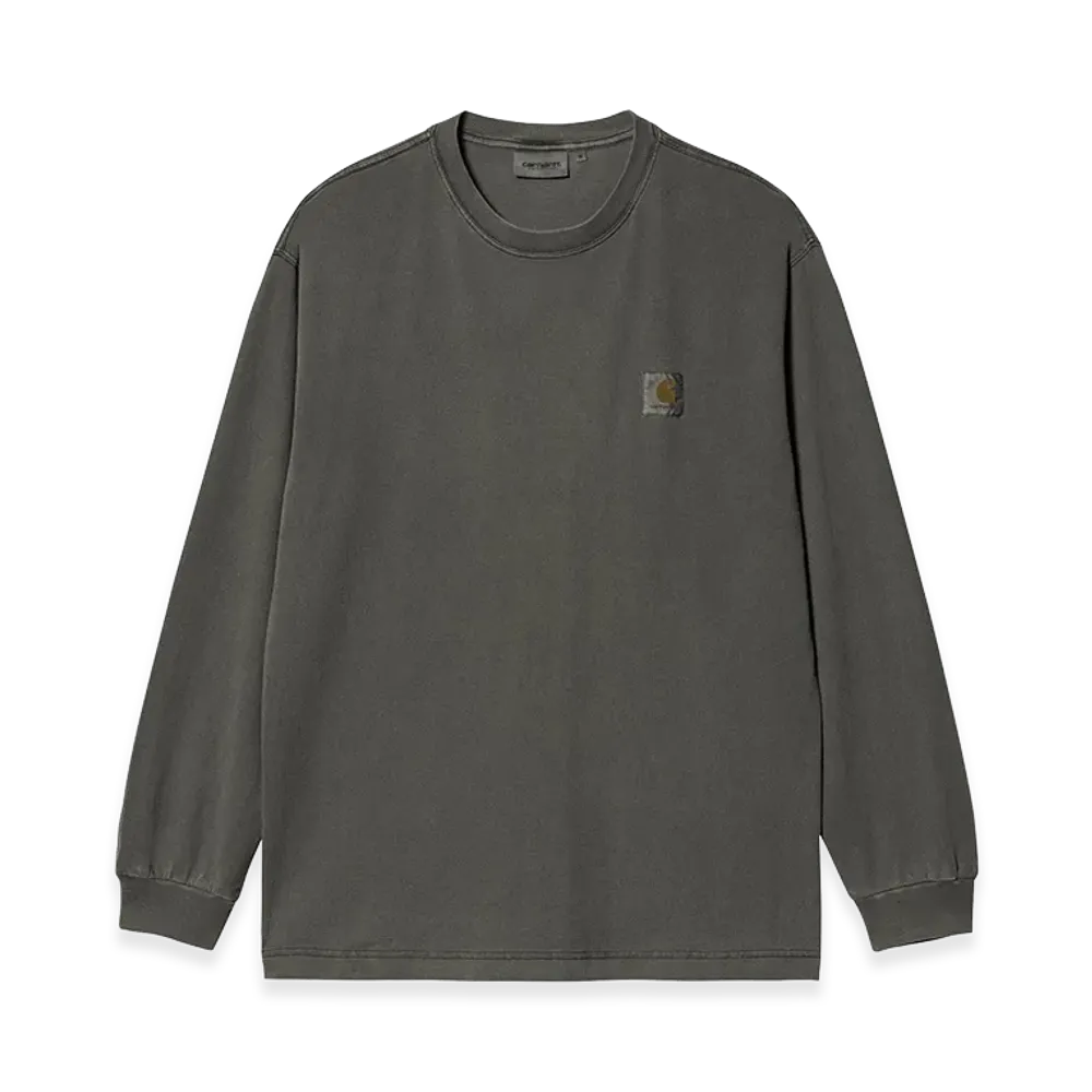 Carhartt WIP L/S Nelson T-Shirt "Black(Garment Dyed)"