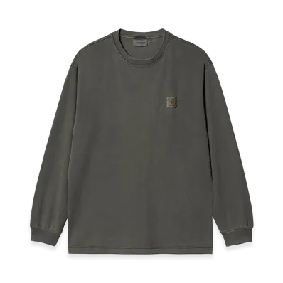 Carhartt WIP L/S Nelson T-Shirt "Black(Garment Dyed)"