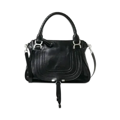 Chloe Marcie Bag In Shiny Leather "Black"