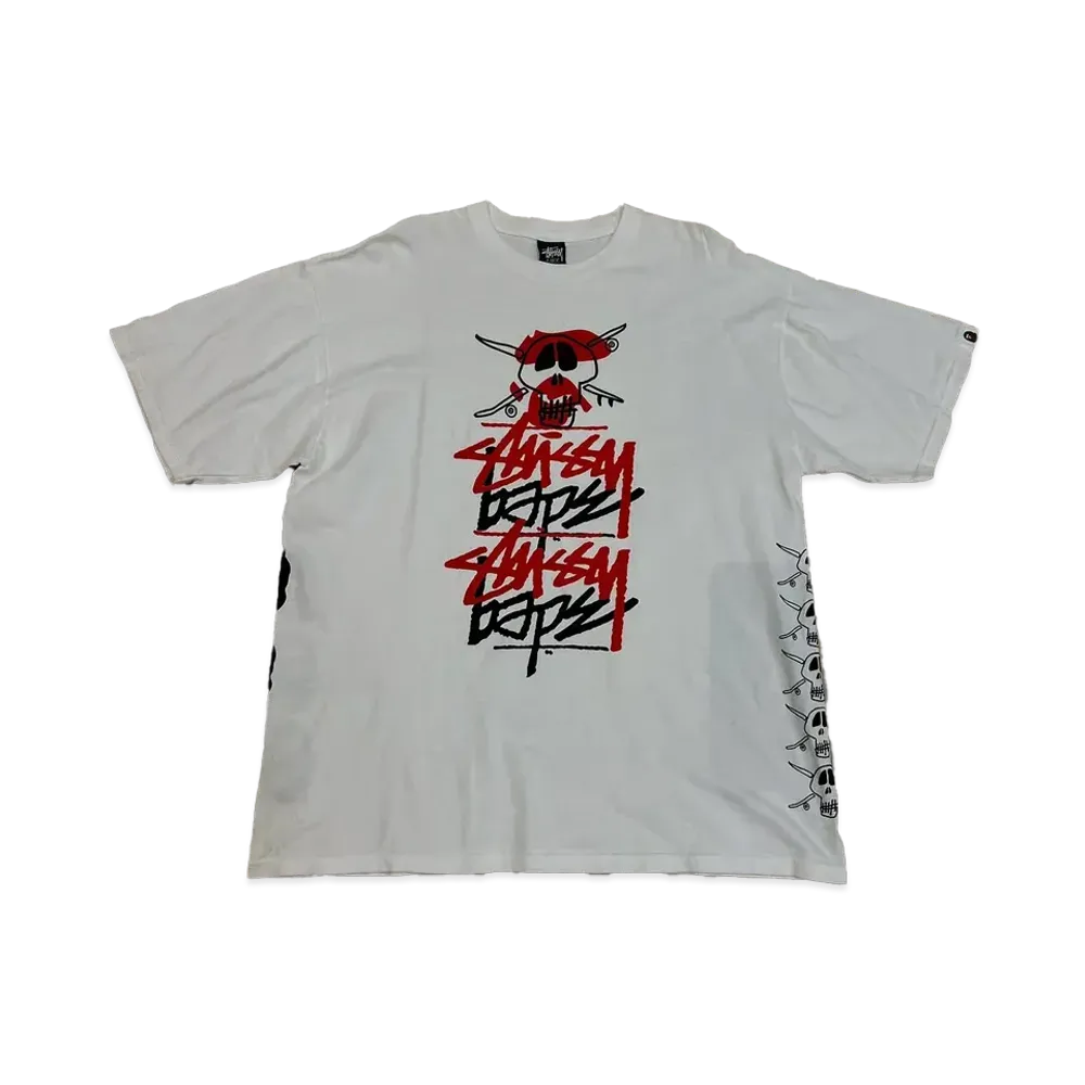 Stussy x A BATHING APE T-Shirt "White"