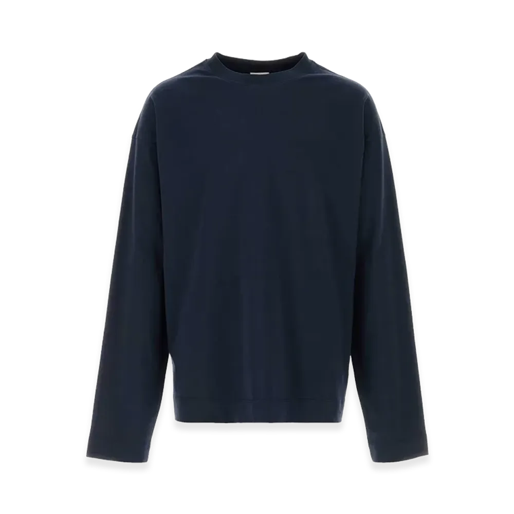 DRIES VAN NOTEN Cotton Hegland Long Sleeve T-Shirt "Midnight Blue"