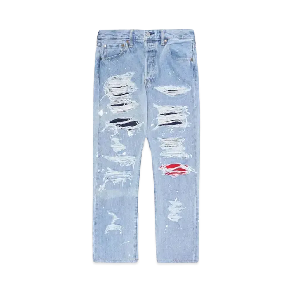 HYPE DROP x INNOCENCE NYC  EXCLUSIVE DESTROY DENIM PANTS 34inch "Indigo"