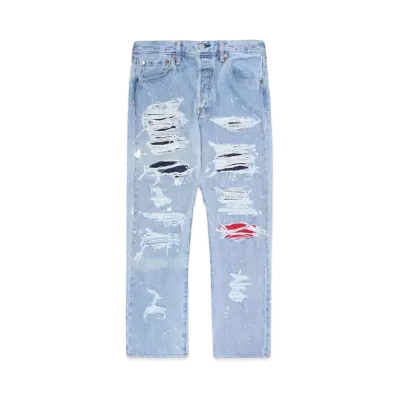 HYPE DROP x INNOCENCE NYC EXCLUSIVE DESTROY DENIM PANTS 34inch "Indigo"