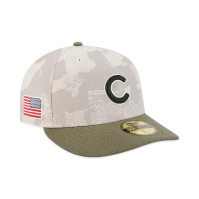 NEW ERA PC 59Fifty On Field MLB 2025 Armed Forces Day Chicago Cubs "Stone"