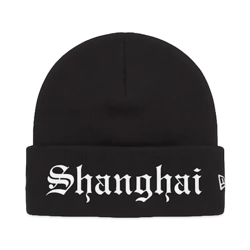 Supreme New Era Shop Beanie (Shanghai) "Black"
