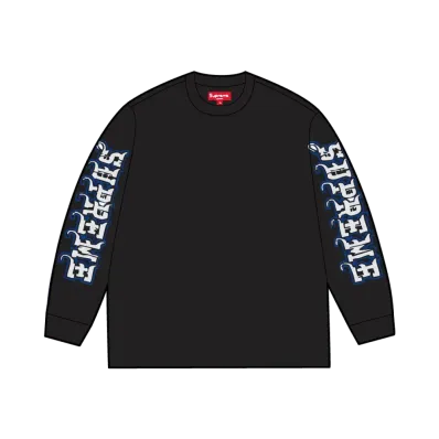 Supreme Intarsia Sleeve L/S Top "Black"