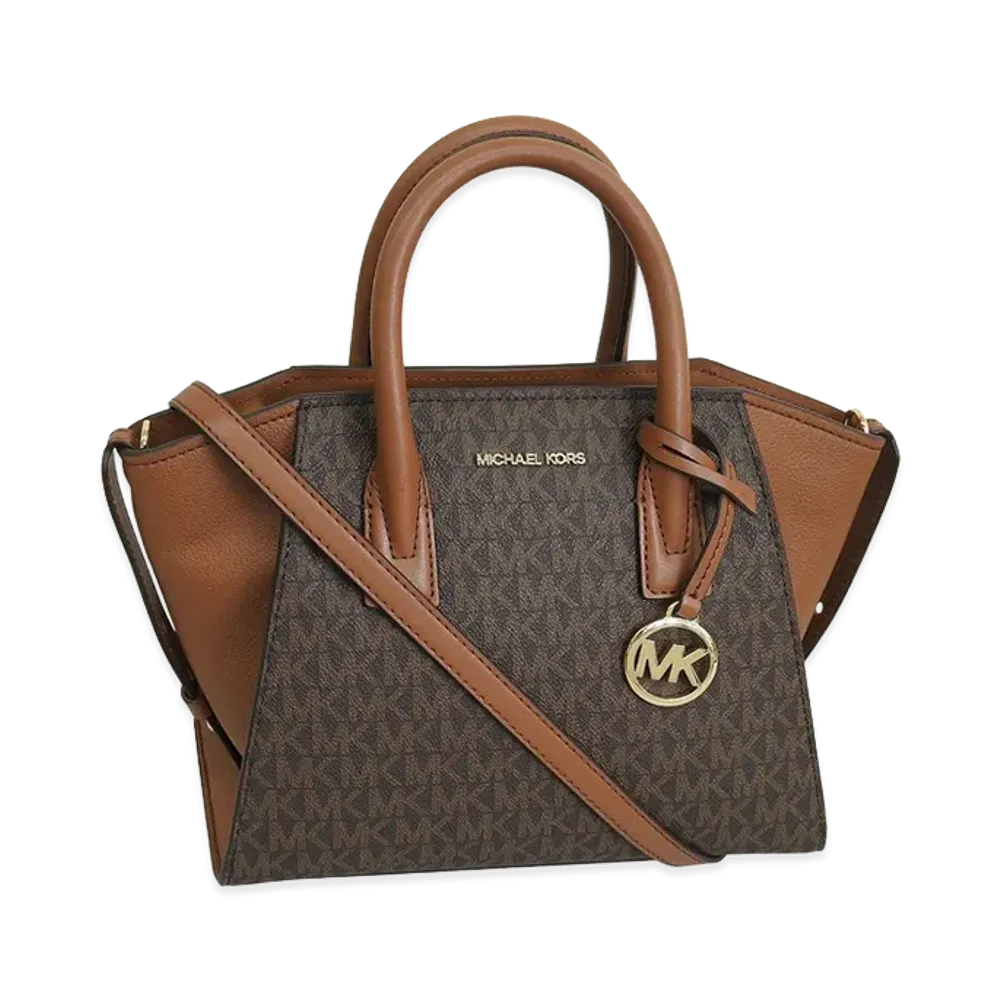 MICHAEL KORS Women's Avril SM TZ Satchel "Brown"