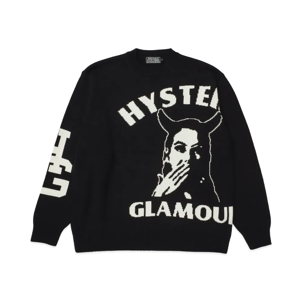 HYSTERIC GLAMOUR Speak No Evil Knit Sweater "Black"
