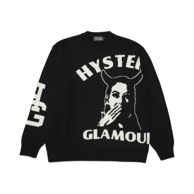 HYSTERIC GLAMOUR Speak No Evil Knit Sweater "Black"