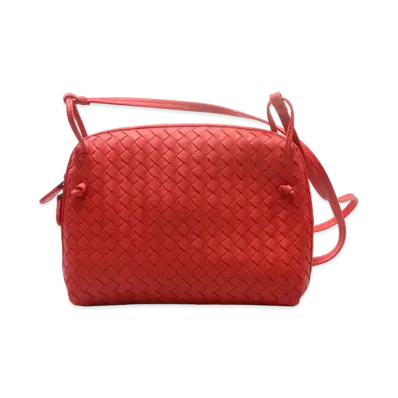 Bottega Veneta Lambskin Shoulder Bag "Red"