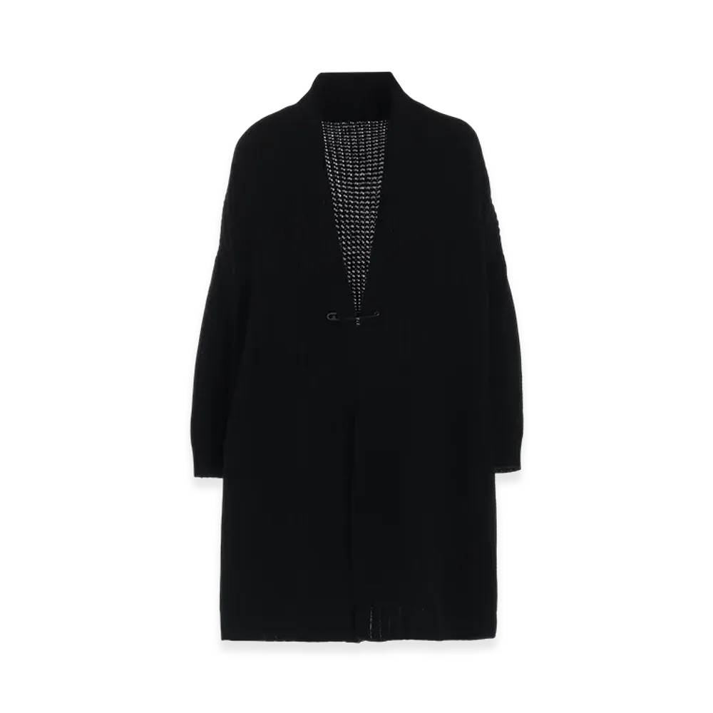 Y's Wool Knit Cardigan "Black"