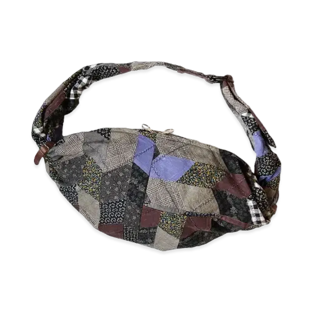 KAPITAL Yabane Quilt Patchwork Snufkin Bag "Black"