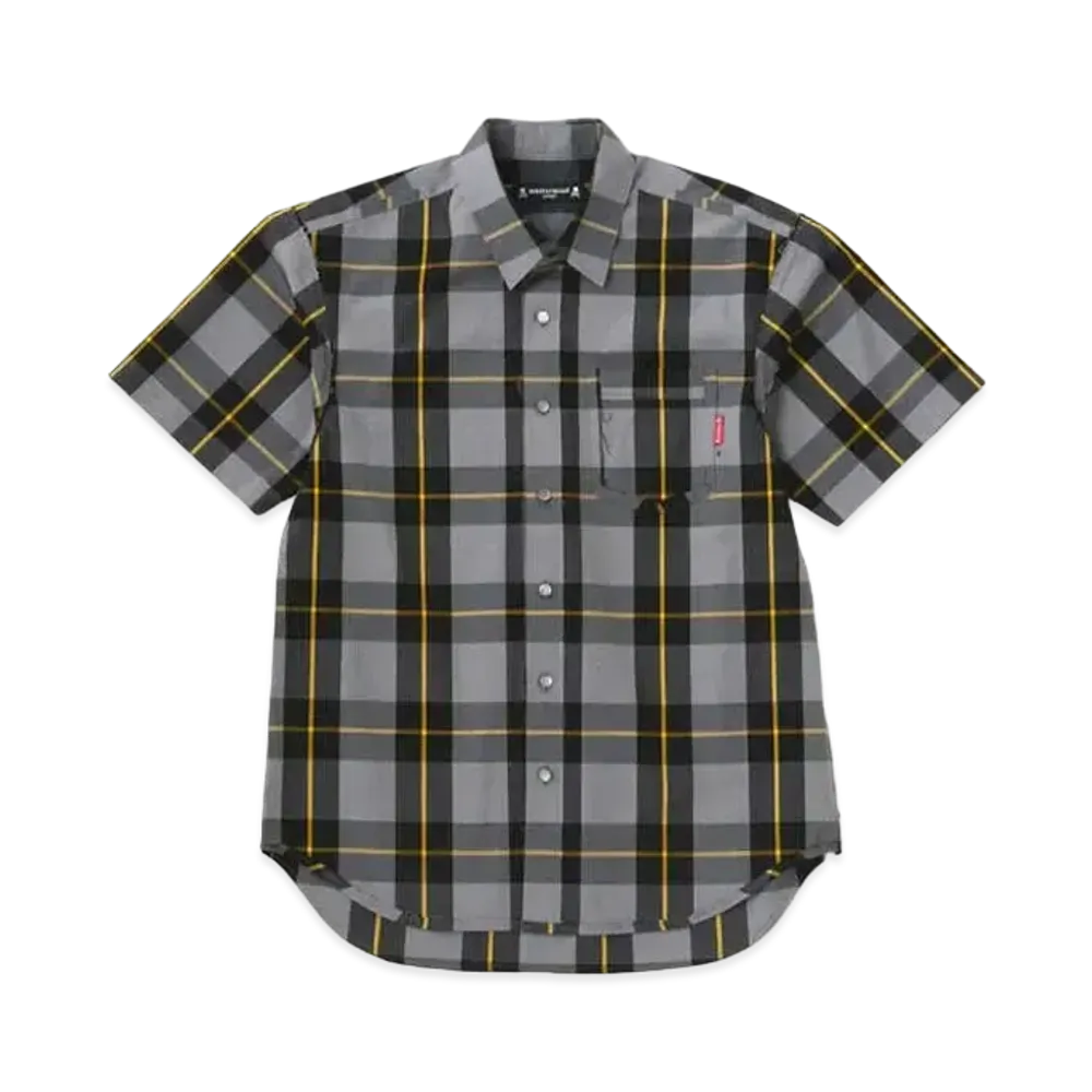 mastermind JAPAN Block Plaid Reversible SS Shirts "Gray"