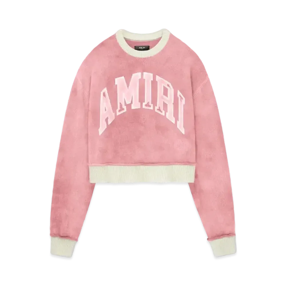 AMIRI Women's Vintage Cashmere Crew "Flamingo Pink"
