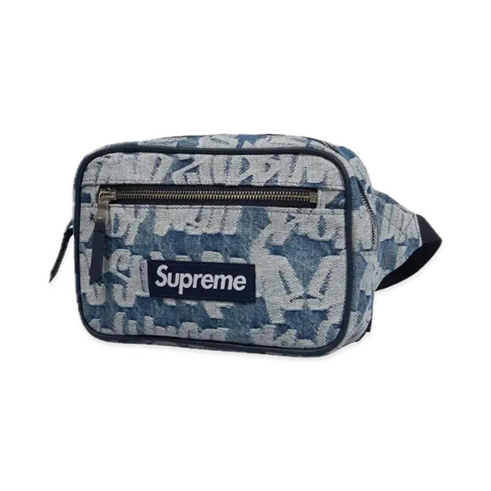 Supreme Fat Tip Jacquard Denim Waist Bag "Blue"