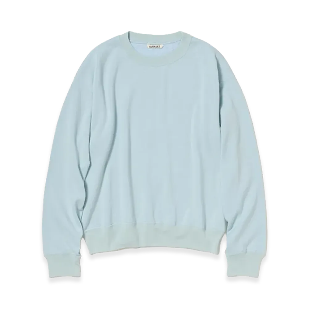AURALEE High Twist Light Sweat P/O "Pale Blue"