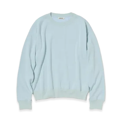 AURALEE High Twist Light Sweat P/O "Pale Blue"
