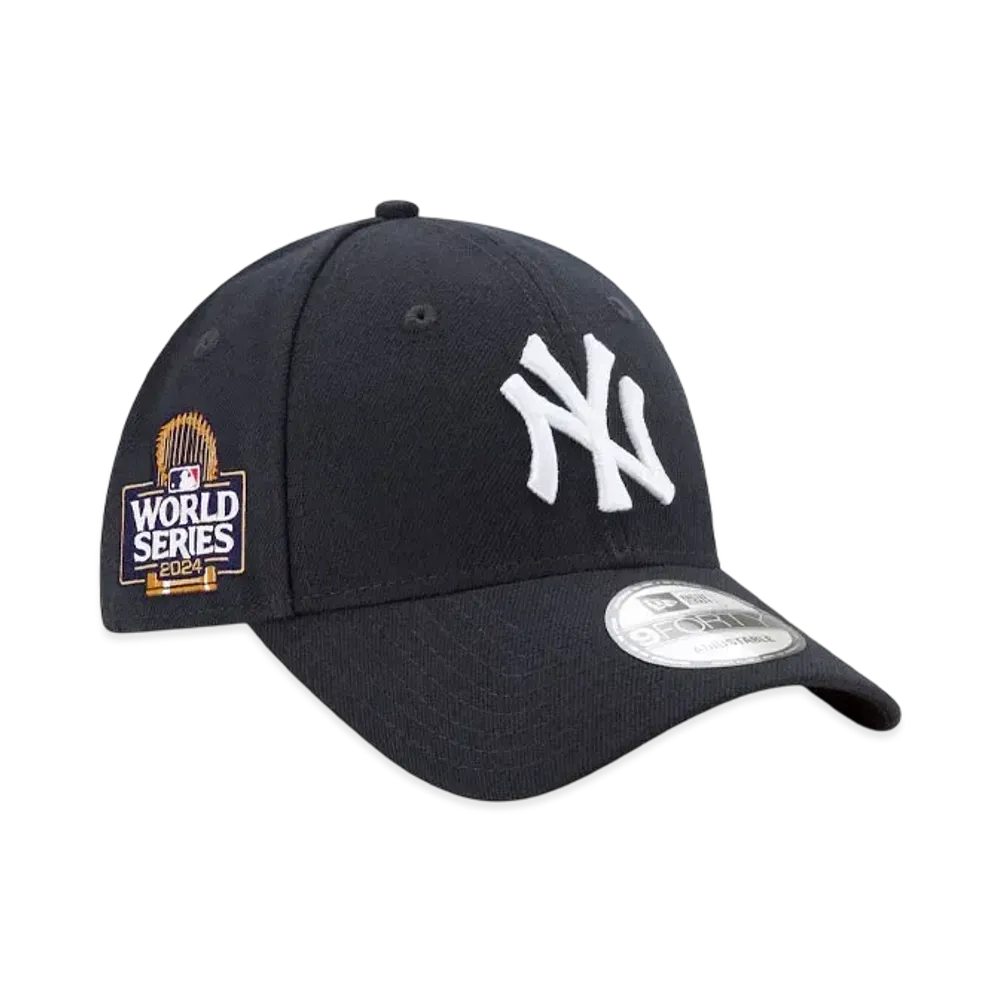 New Era Men's New York Yankees 2024 World Series Side Patch 9Forty Adjustable Hat "Navy"