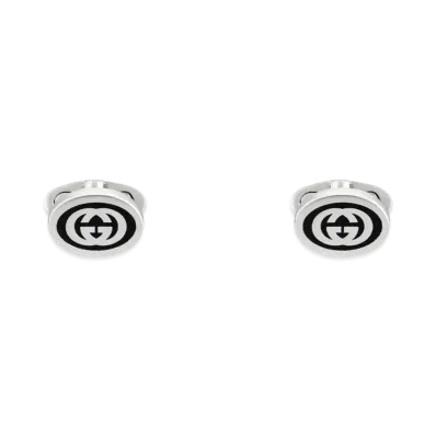 GUCCI Interlocking G Cufflinks "Silver"