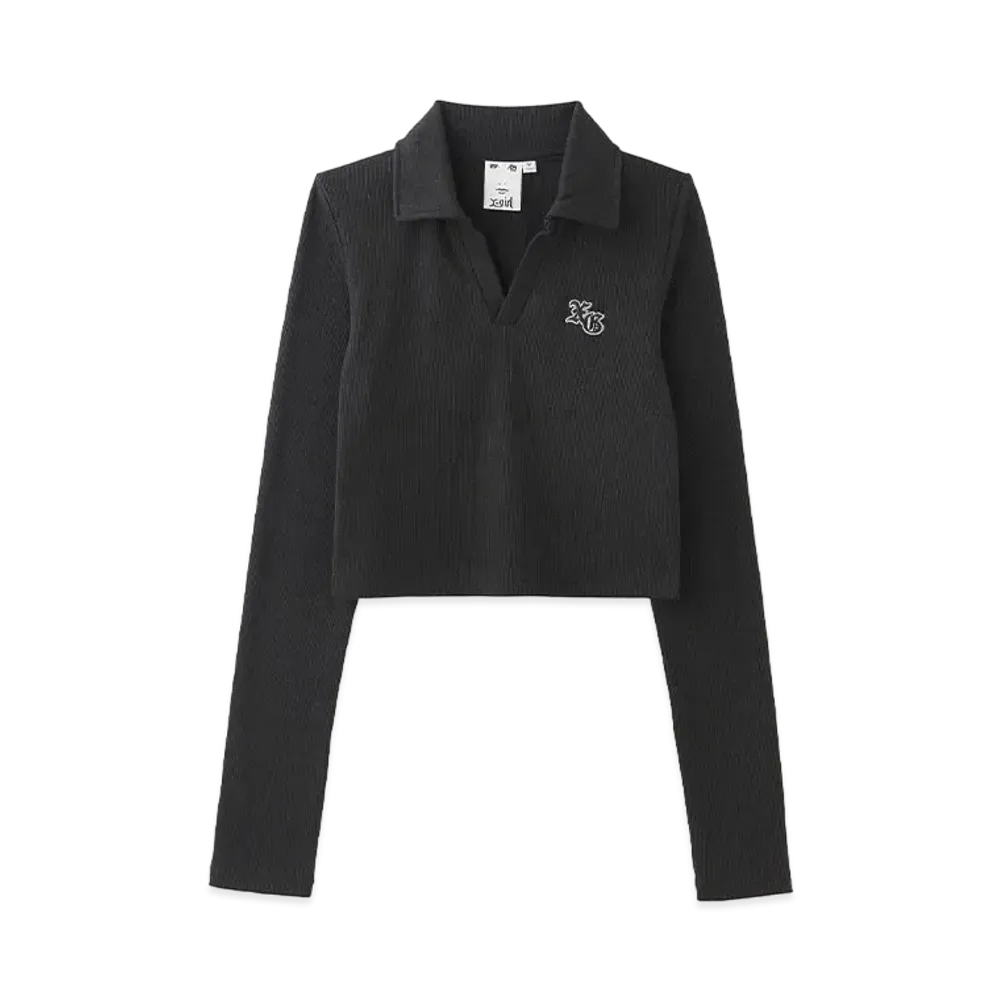 X-Girl Baby Polo Top "Black"