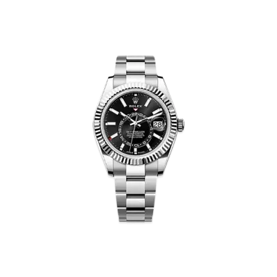 ROLEX Sky-Dweller 42mm Oystersteel & White Gold 336934 "Bright Black"