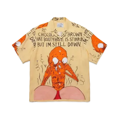 WACKO MARIA NECKFACE / HAWAIIAN SHIRT "Yellow"
