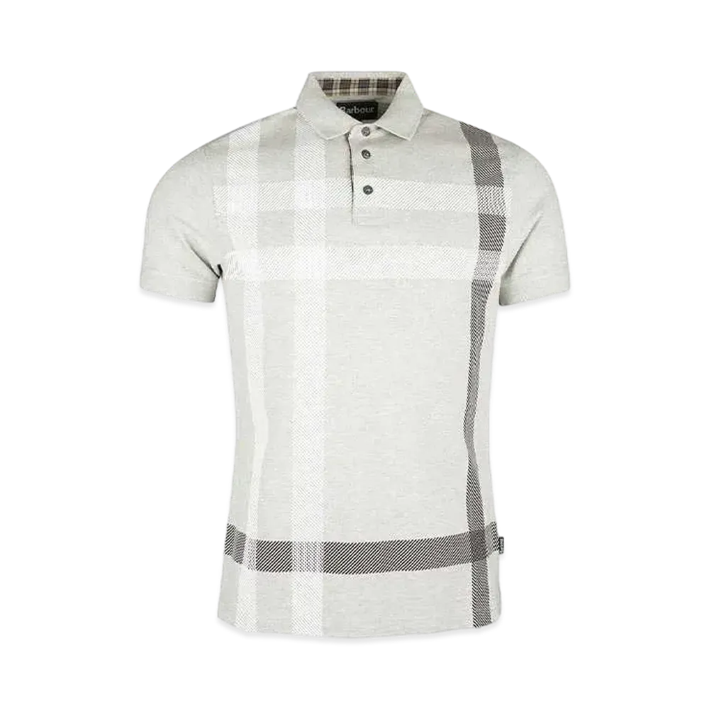 Barbour Blaine Big Tartan Check Polo Shirt "Gray"