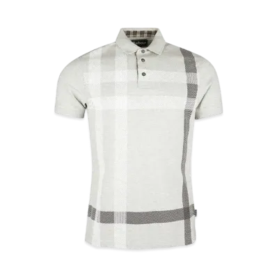 Barbour Blaine Big Tartan Check Polo Shirt "Gray"