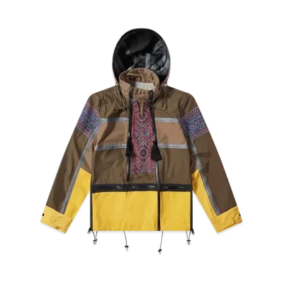 Sacai Floral Embroidery Mix Blouson Jacket "Yellow"