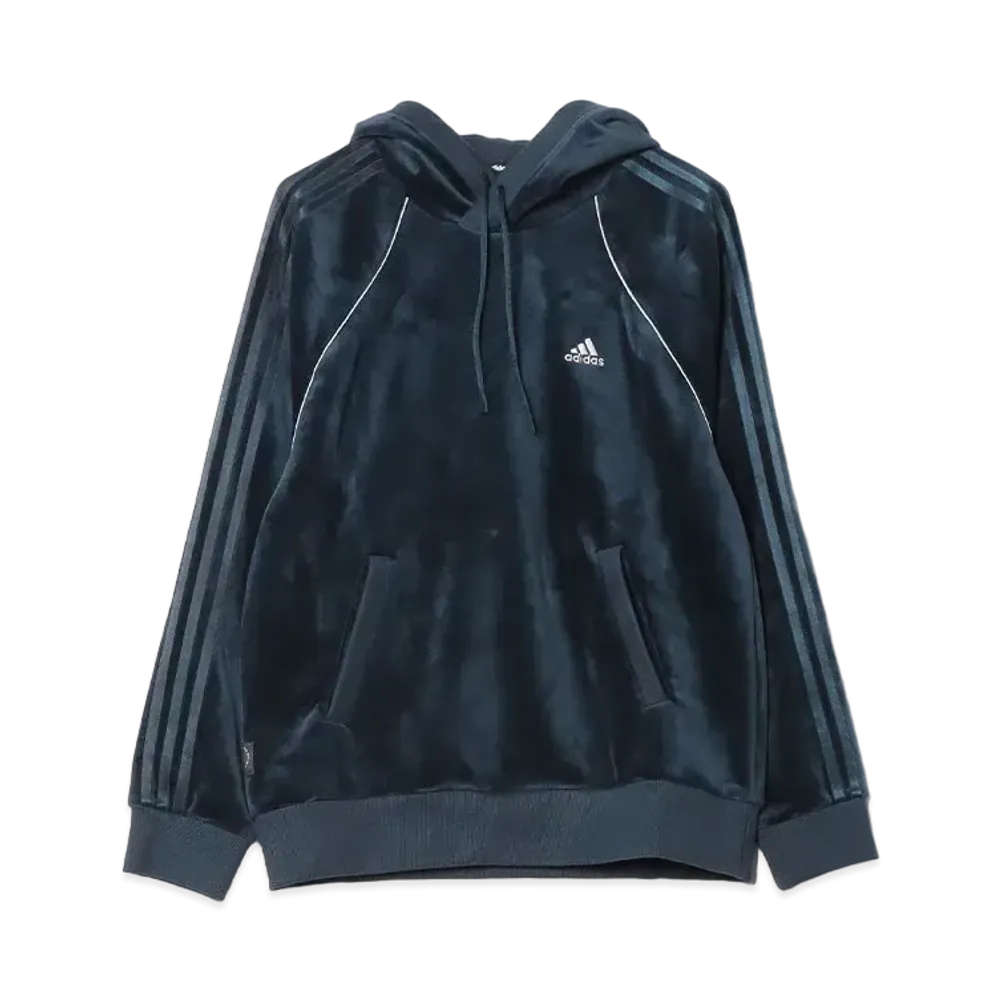adidas Velor Sweat Hoodie Oversize Utility Street "Black"
