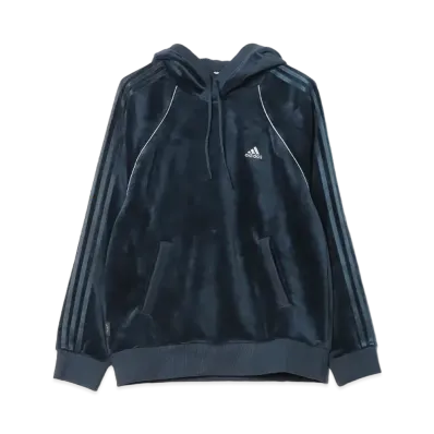adidas Velor Sweat Hoodie Oversize Utility Street "Black"