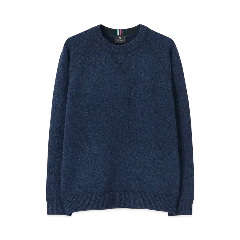 Paul Smith Melange Raglan Sleeve Knit "IndigoBlue"