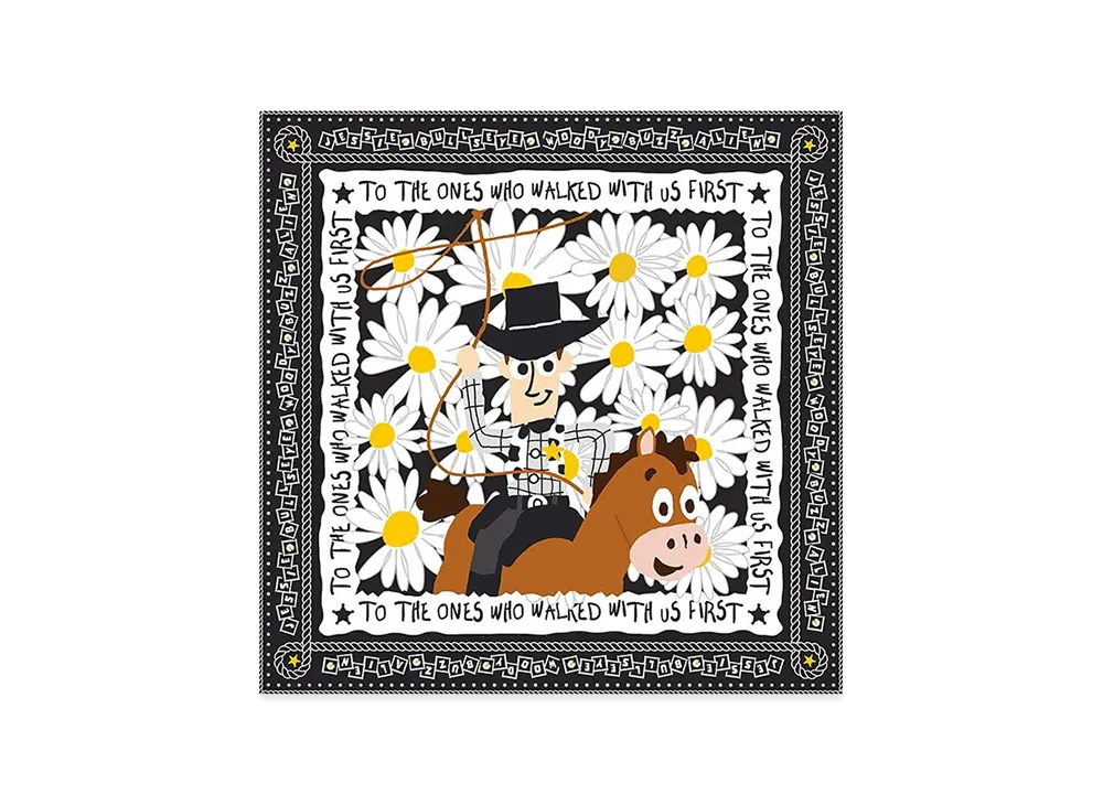 PEACEMINUSONE x Toy Story THE FIRST FAN Scarf 01 Silk PEACEMINUSONE x Toy Story THE FIRST FAN Scarf 01 Silk