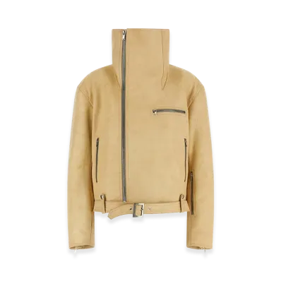 Rick Owens Women's 'biker Jumbo Stooges' Jacket "Beige"