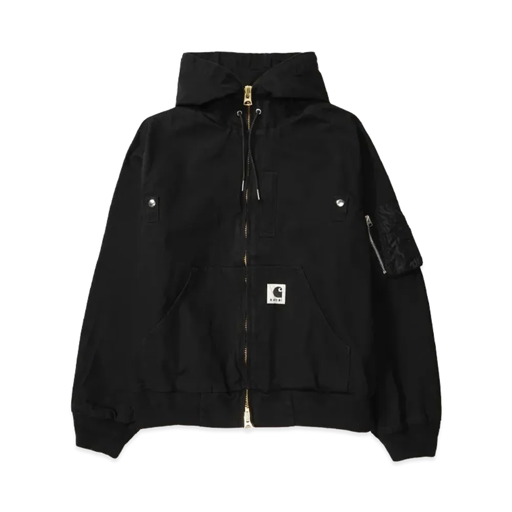 sacai x Carhartt WIP Washed Duck Hooded Blouson Mens "Black"